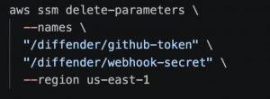 A image that shows on how to delete the parameters of this exercice